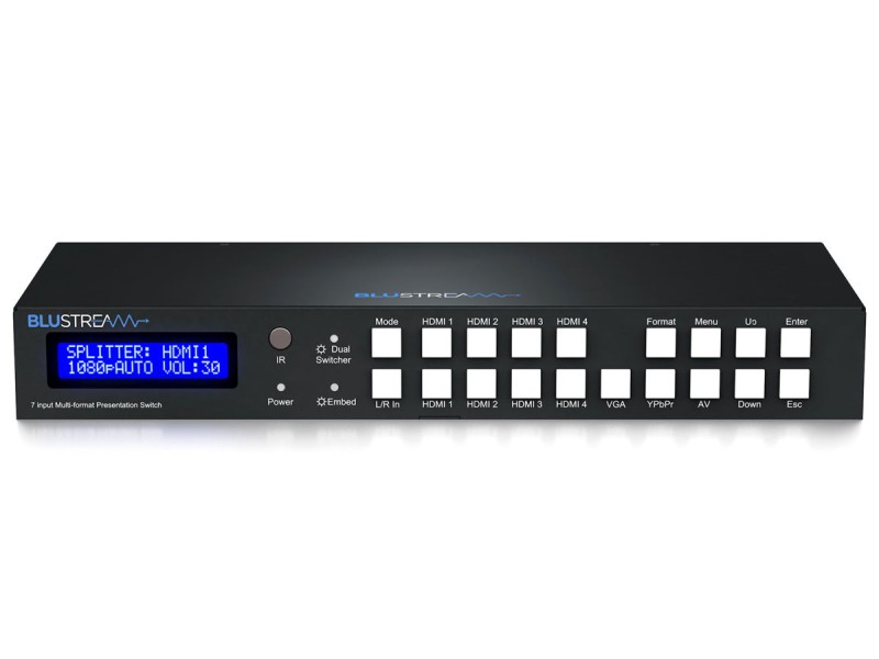Product image - Blustream 7 Input Mulit Format presentation switch MFP72